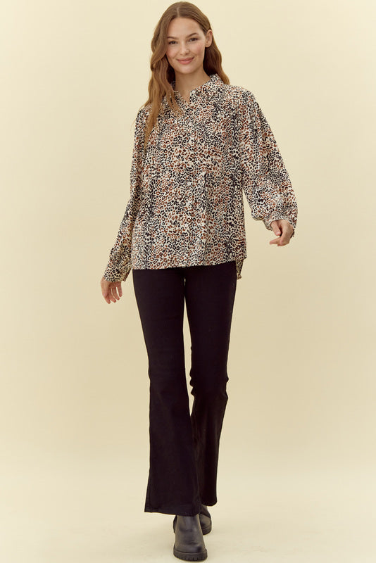 The Leora Leopard Blouse