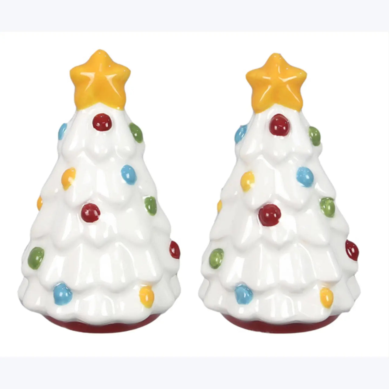 Ceramic Christmas Tree Salt and Pepper Shaker Set