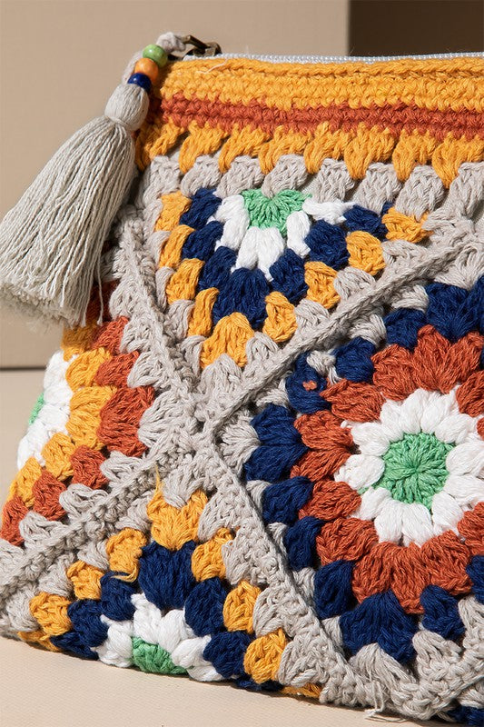 Handmade Crochet Tile Pouch
