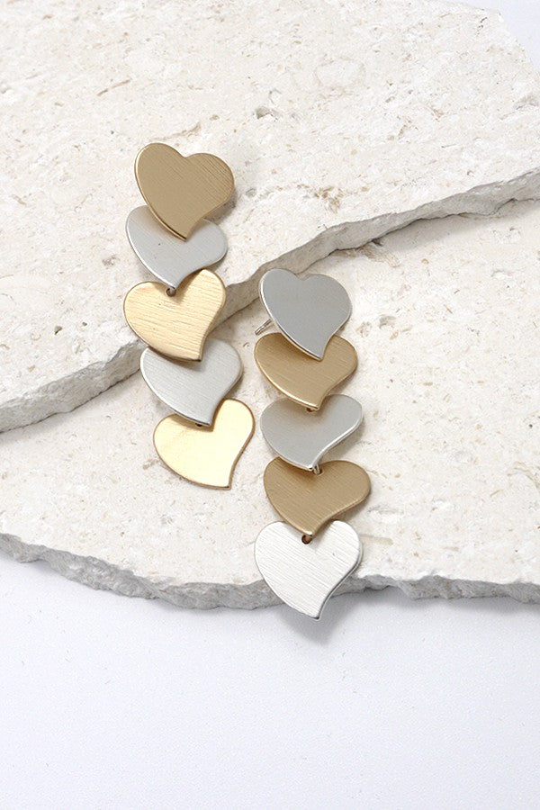 The Multi Heart Layer Earring