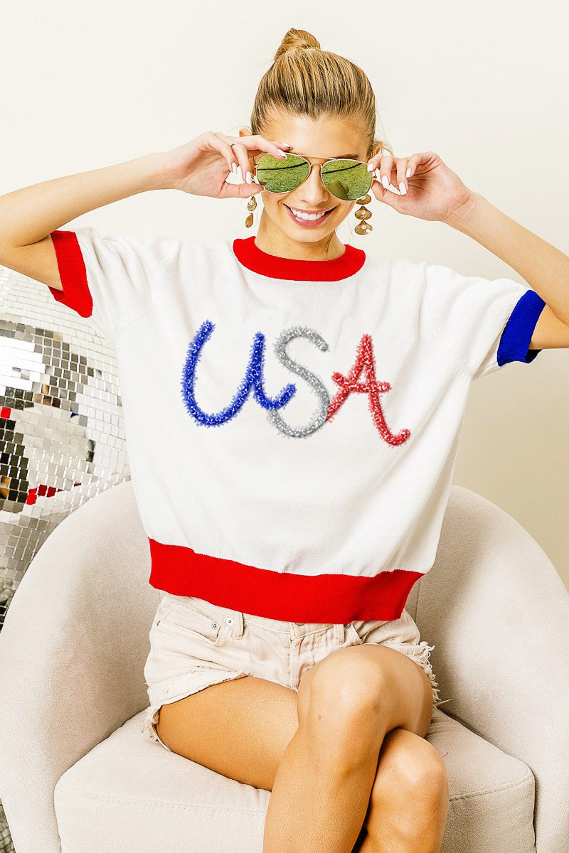 The USA Knit Top