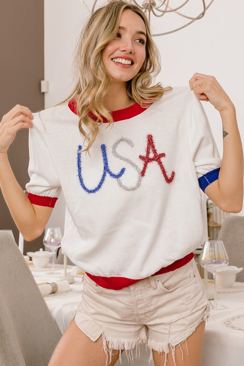 The USA Knit Top