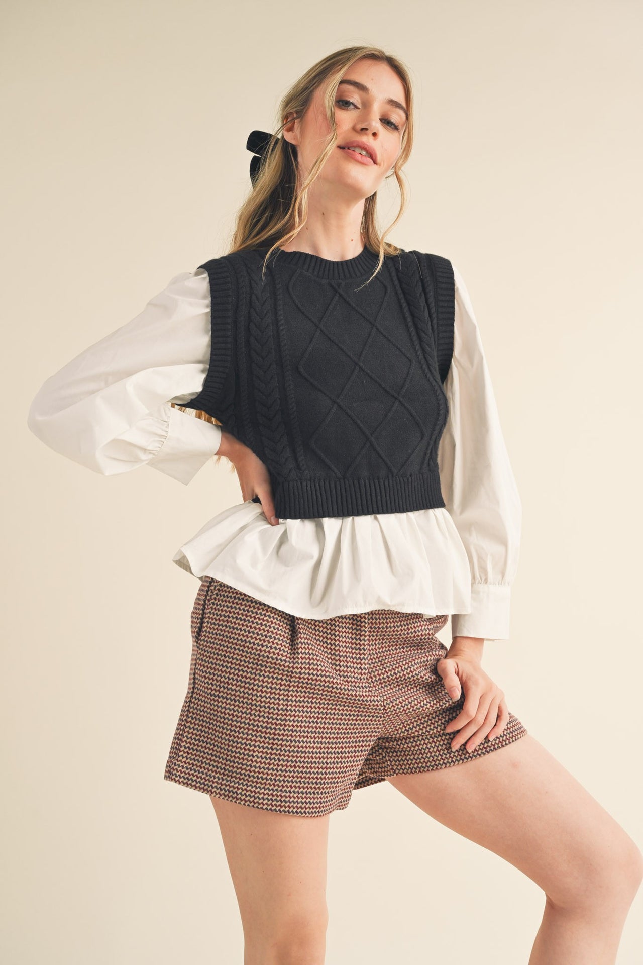 The Lori Cable Knit Sweater Top