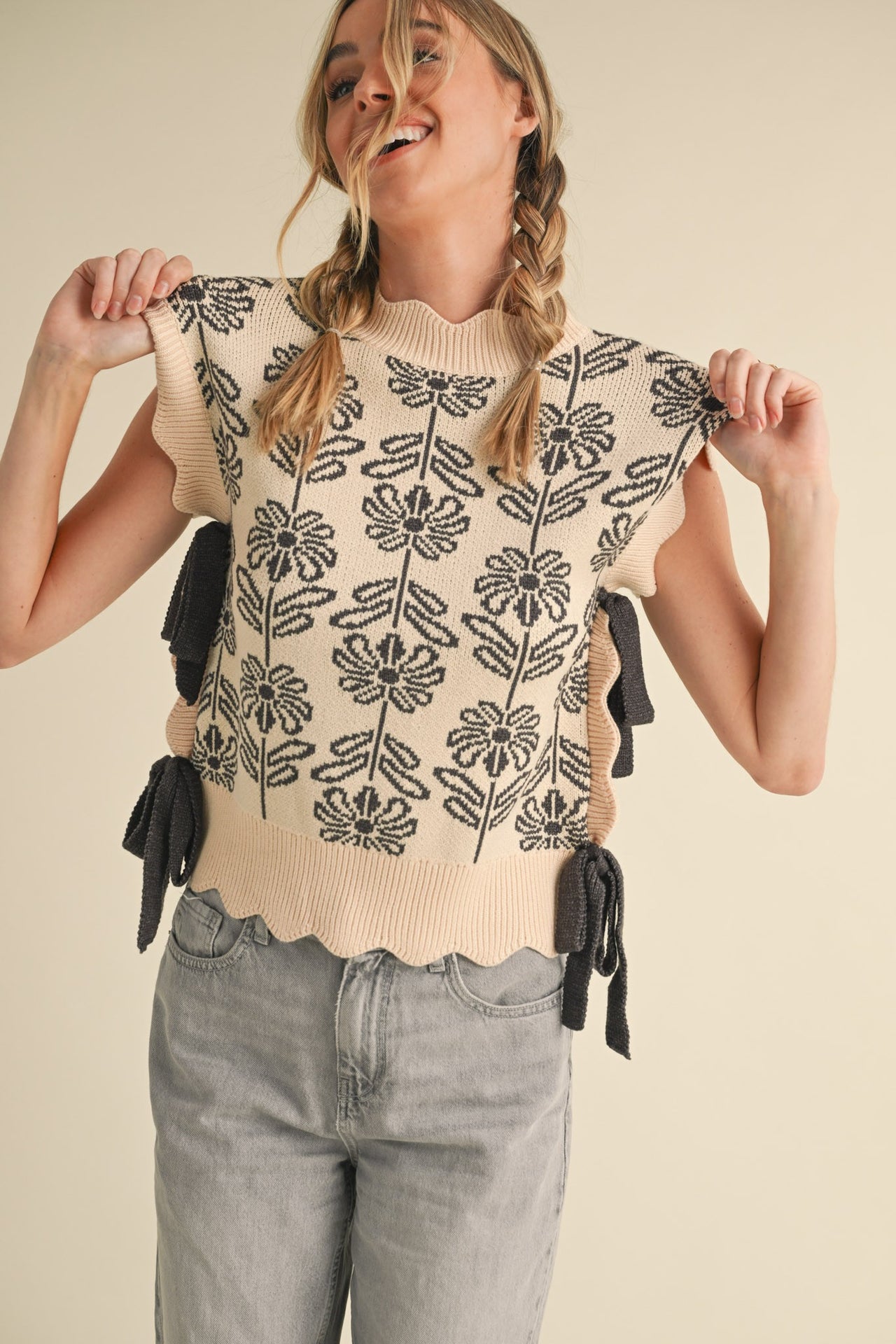 The Izzy Floral Sweater Vest