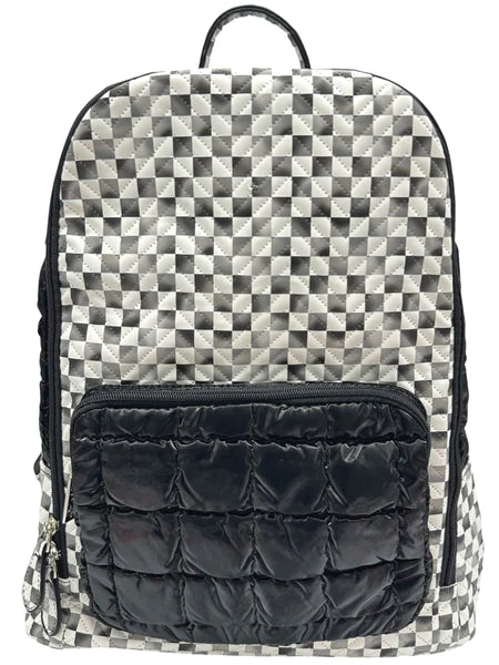 Bari Lynn Checkered Backpack