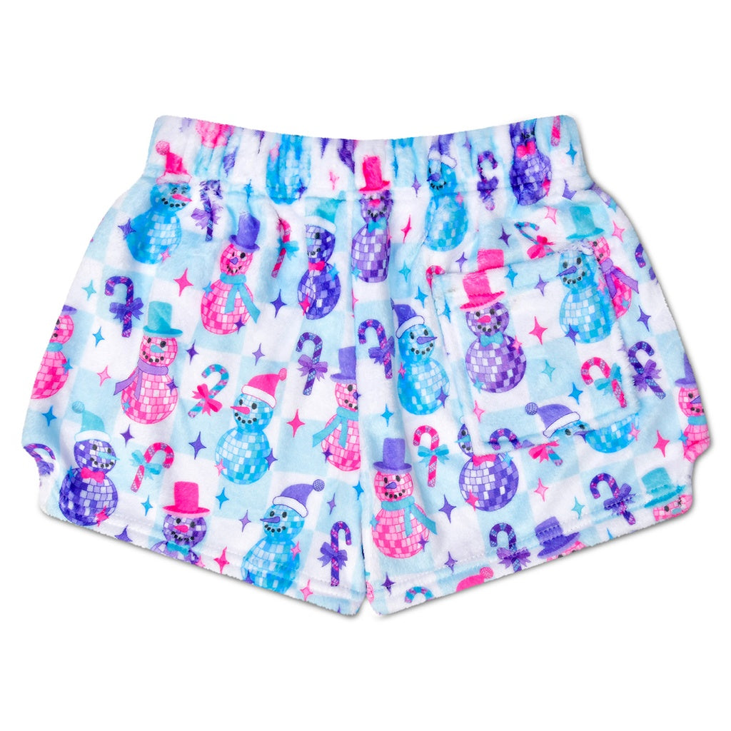 IScream Disco Snowman Plush Shorts