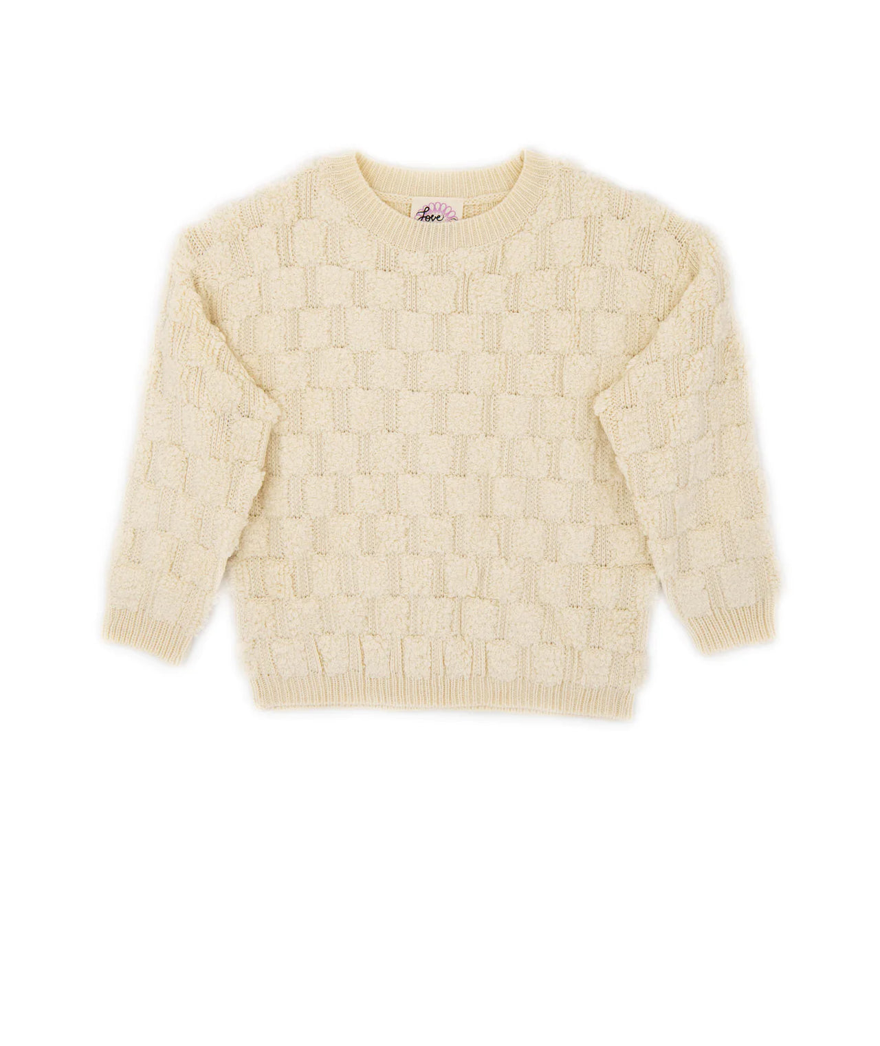 Tween Checker Textured Sweater