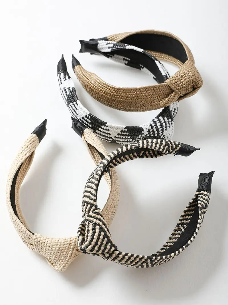 Straw Rattan Knotted Headband