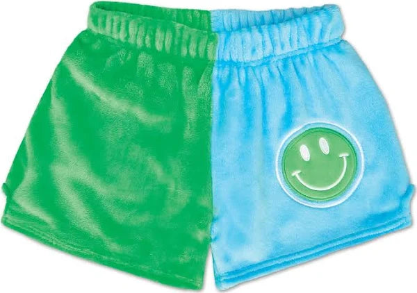 ISCREAM ICON SMILE COLORBLOCK PLUSH SHORTS