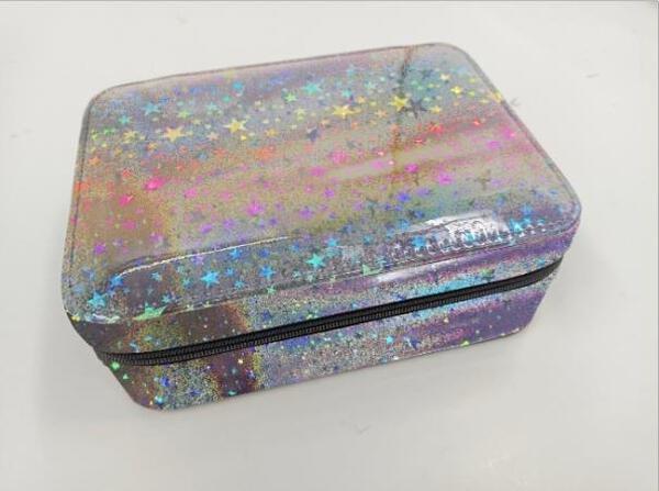 Bari Lynn Silver Iridescent Star Jewelry Box