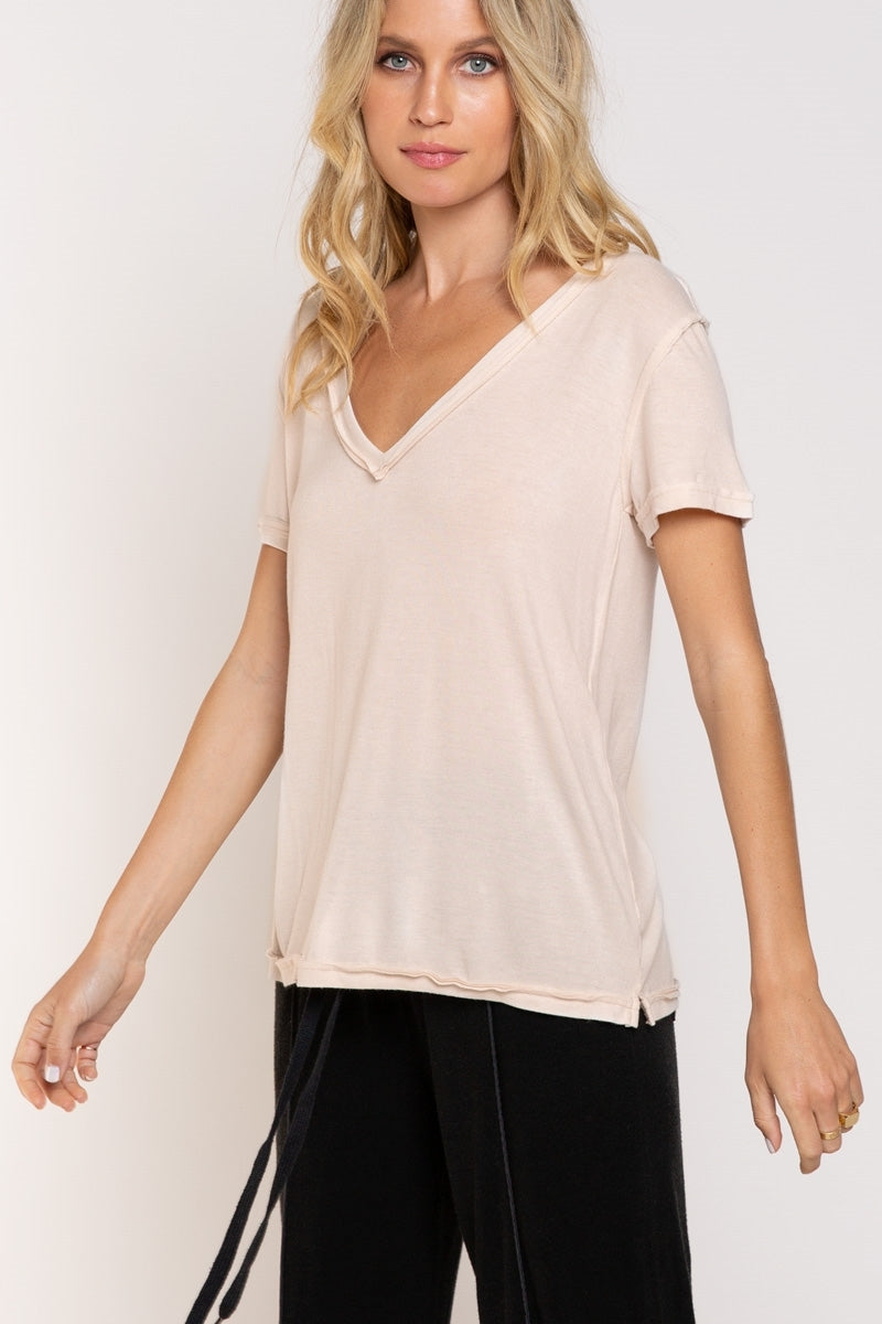 POL "Never Felt So Soft" V Neck Tee