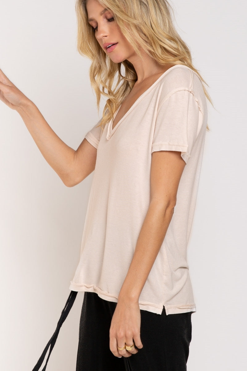 POL "Never Felt So Soft" V Neck Tee