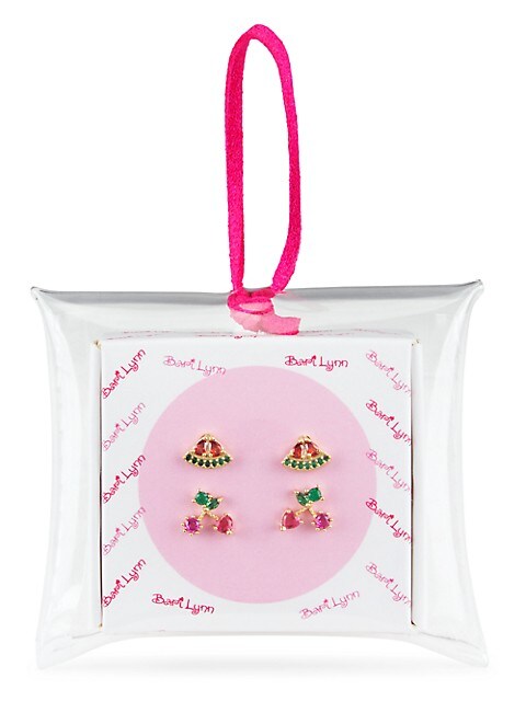 Bari Lynn 2 Pack Cherry Watermelon Earrings Set