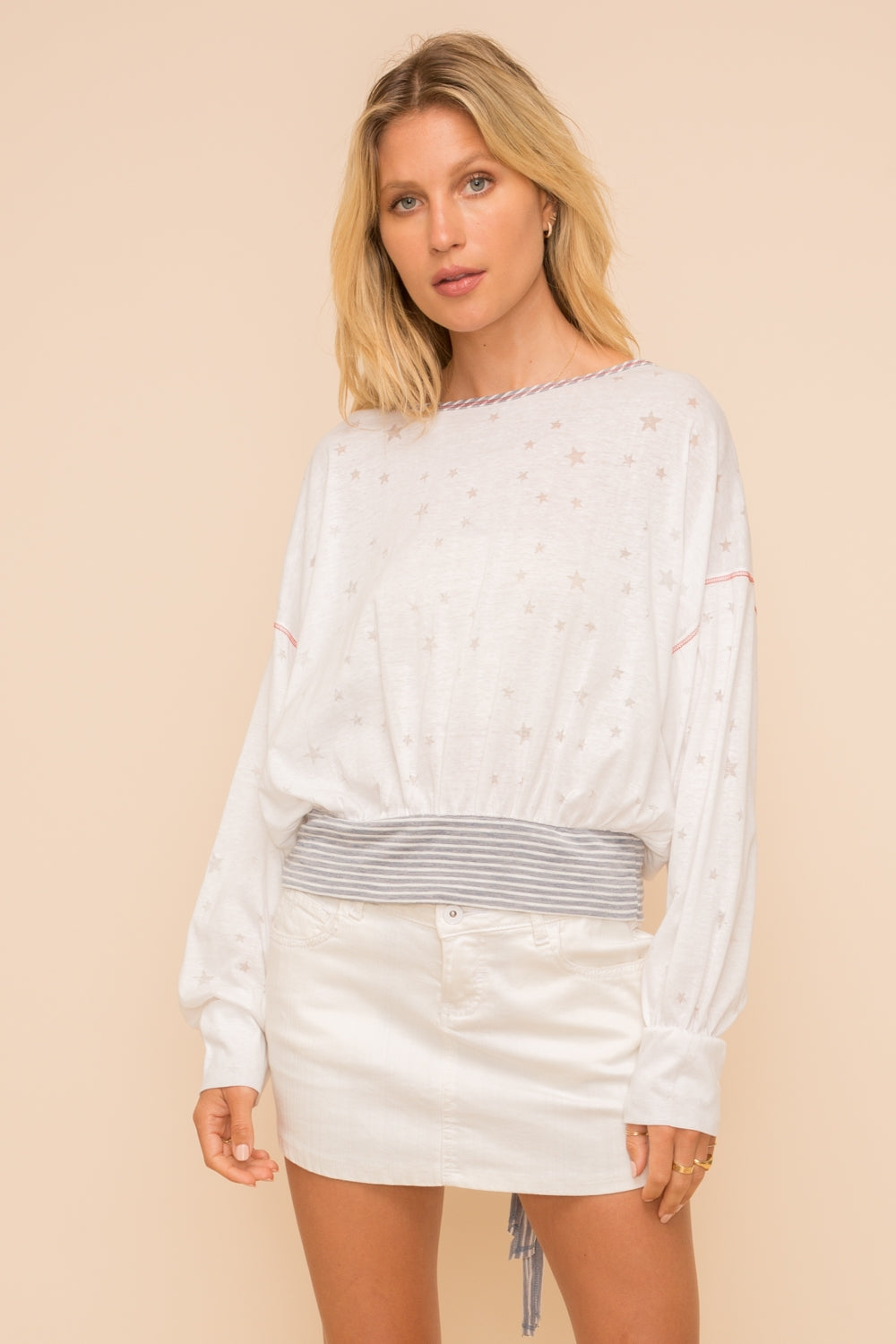 Hem & Thread Burnout Dolman Top