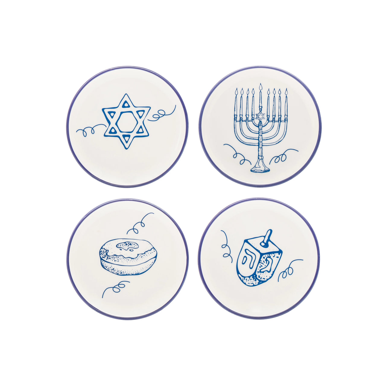 Hanukkah Dessert Plate Set