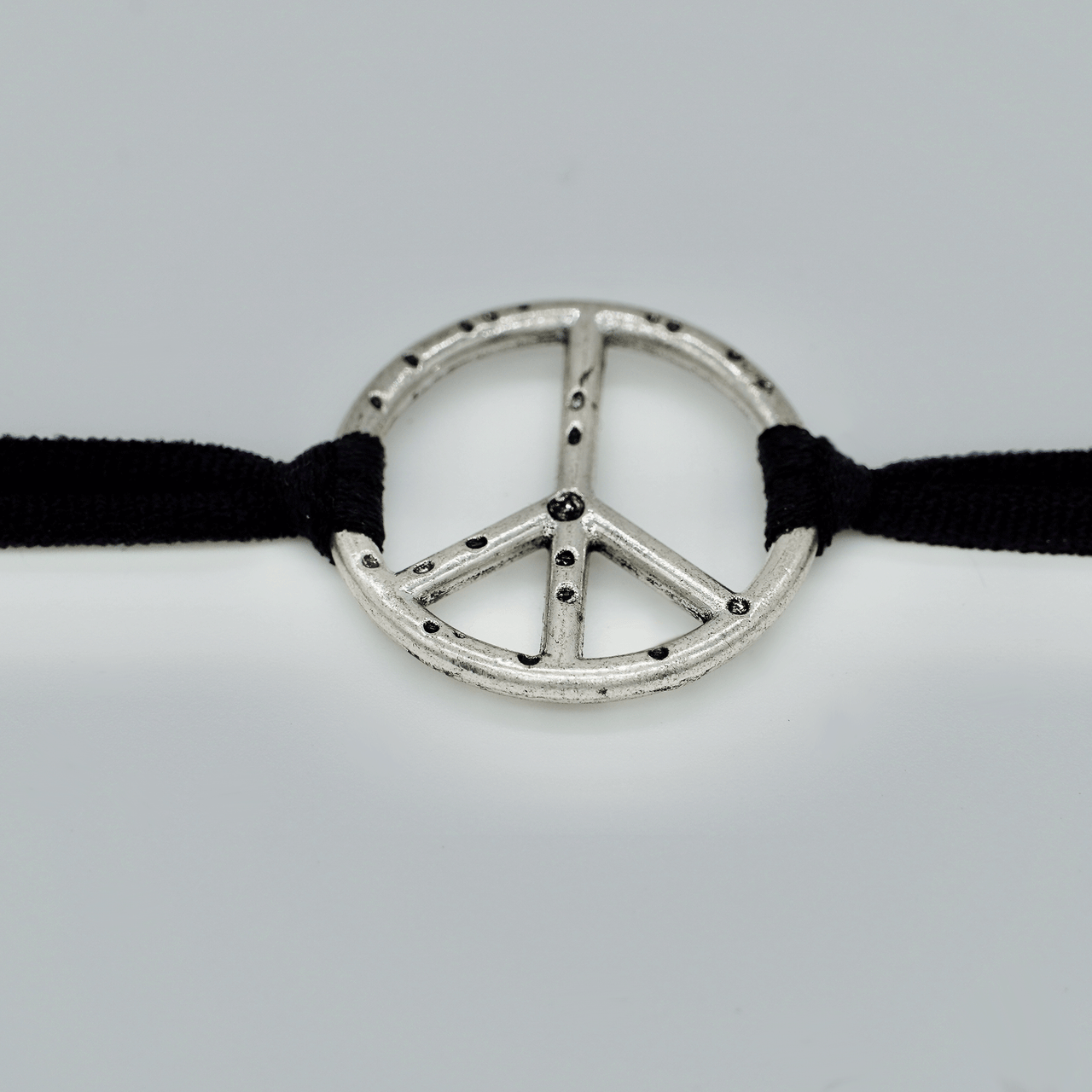 Peace Circle Stretch Choker Necklace