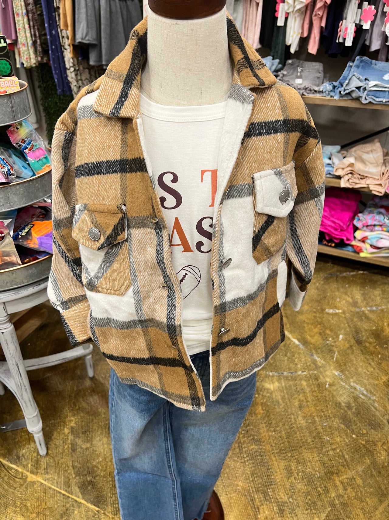 Plaid Tween Shacket