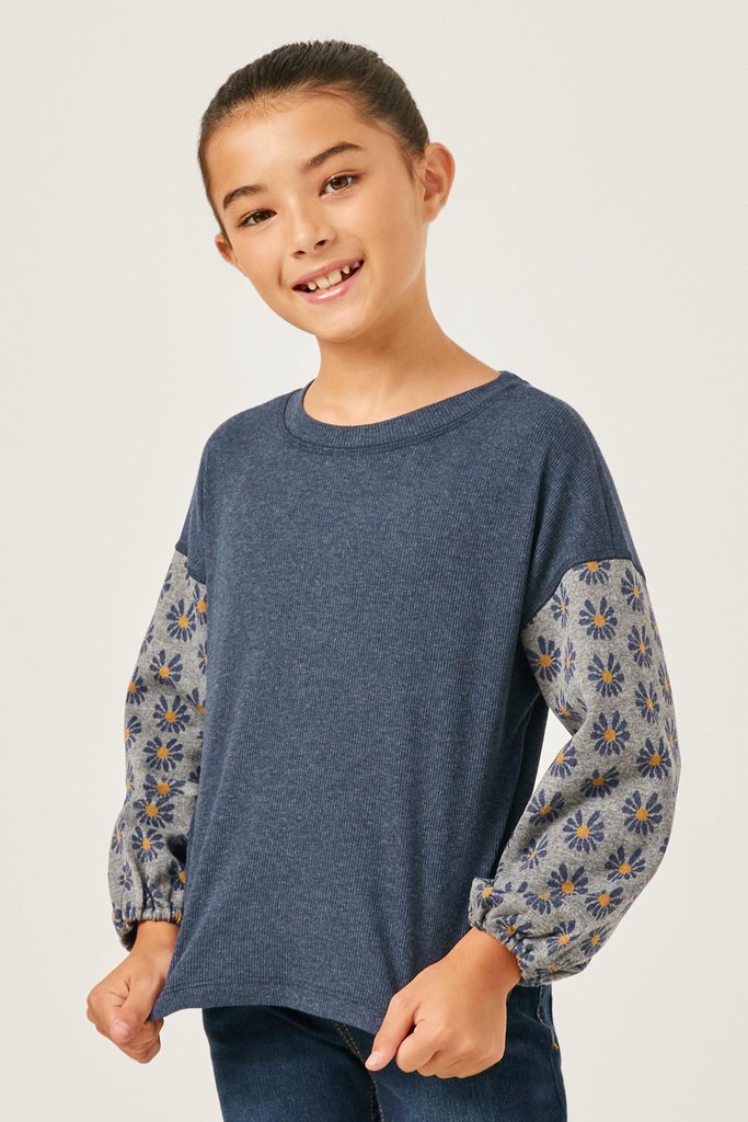 Hayden Contrast Sleeve Sweatshirt