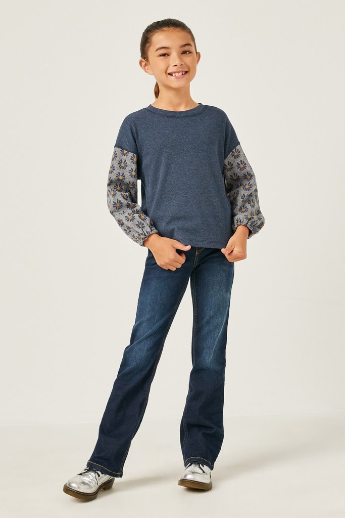 Hayden Contrast Sleeve Sweatshirt