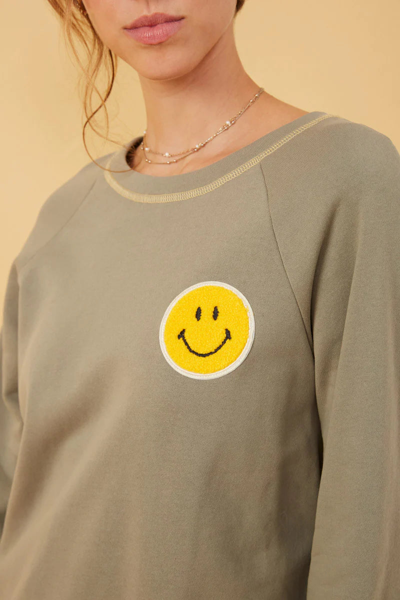 Smiley Patch Sweatshirt
