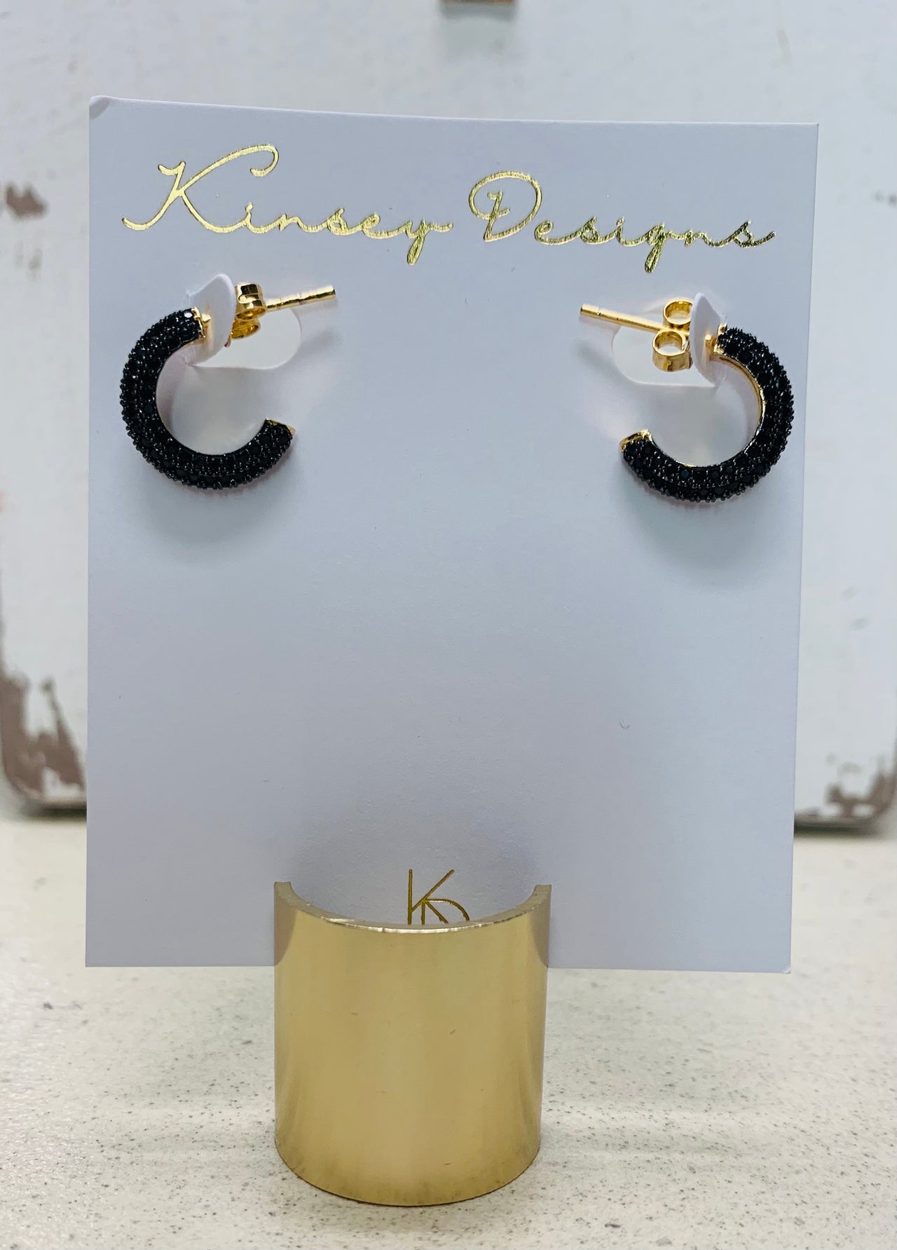 Kinsey Designs Coal Half Hoop Earring