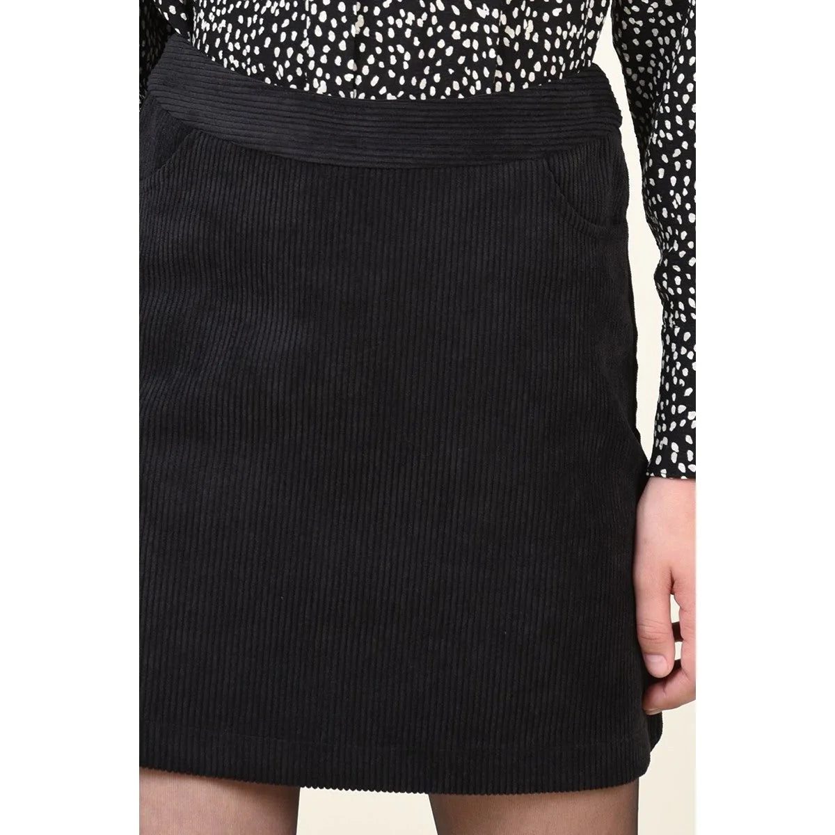 Mini Molly Woven Black Skirt