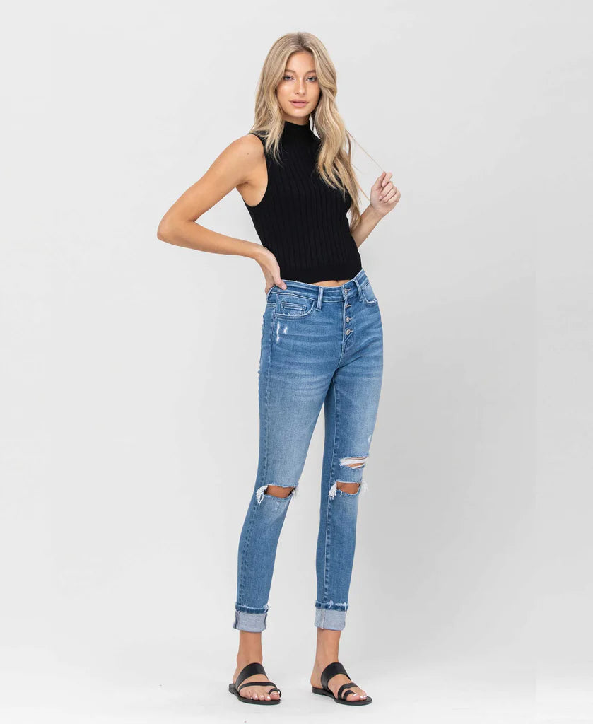 Vervet Beautiful Scars Button Fly Jeans