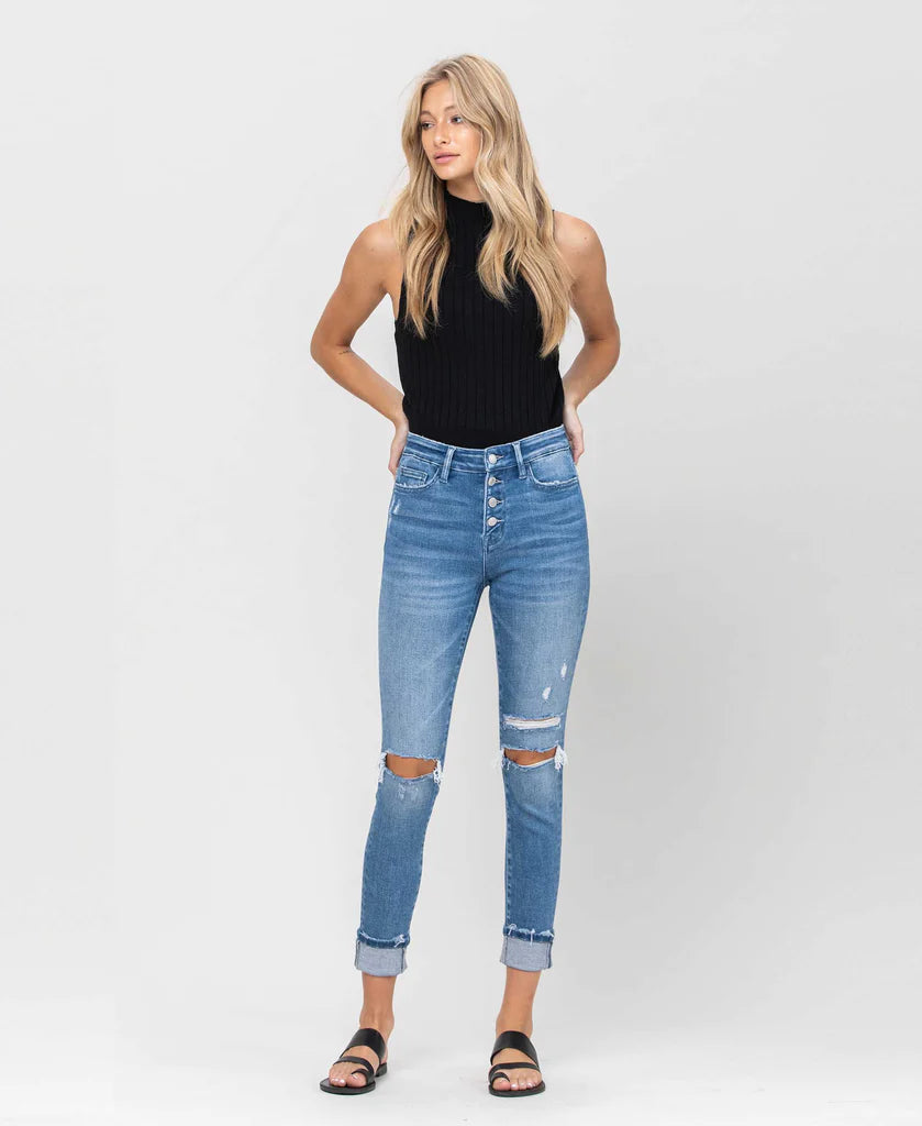 Vervet Beautiful Scars Button Fly Jeans