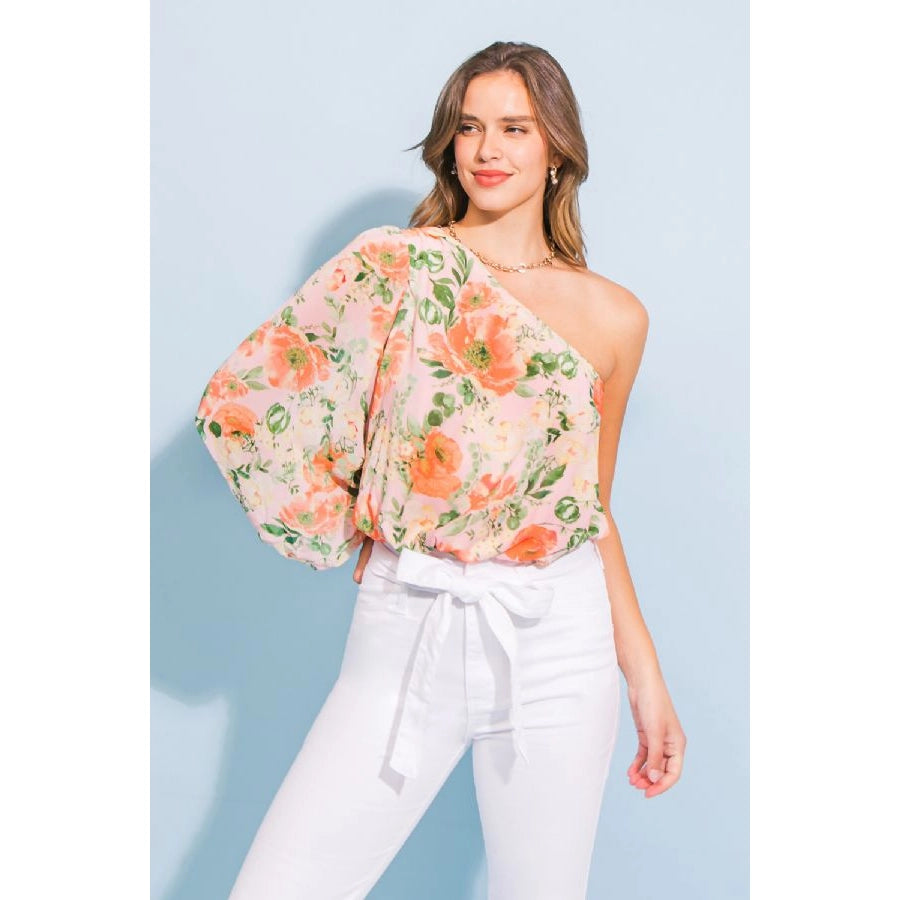 Bellini One Shoulder Floral Top