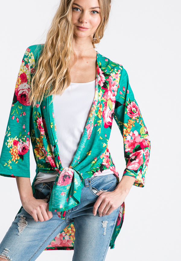 The Fawn Floral Open Cardigan