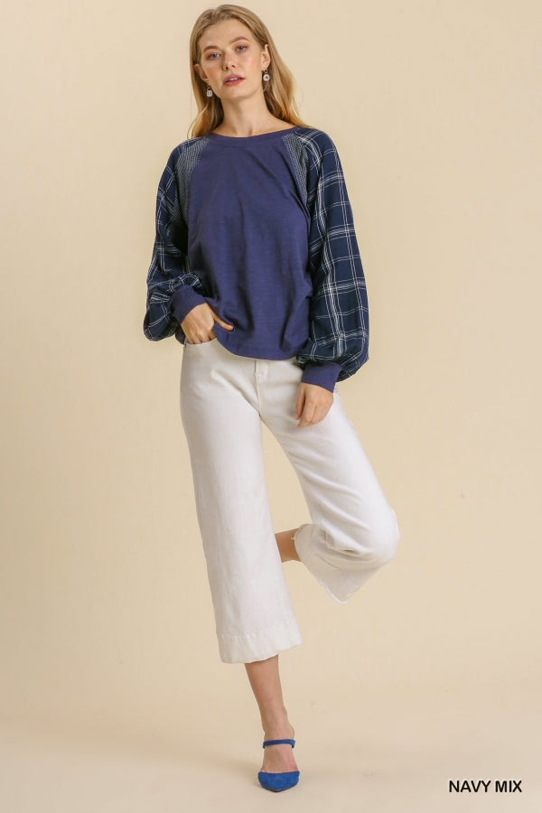 The Connie Contrast Sleeve Top