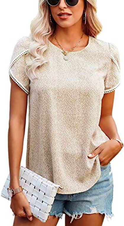 Printed Lace Crocheted Top