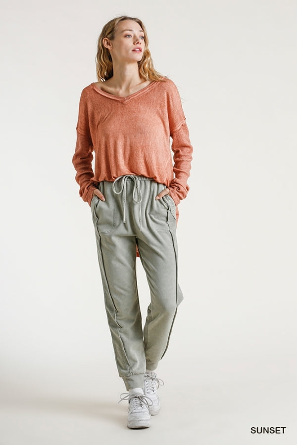 The Margo Washed Long Sleeve Top