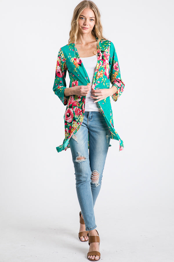 The Fawn Floral Open Cardigan